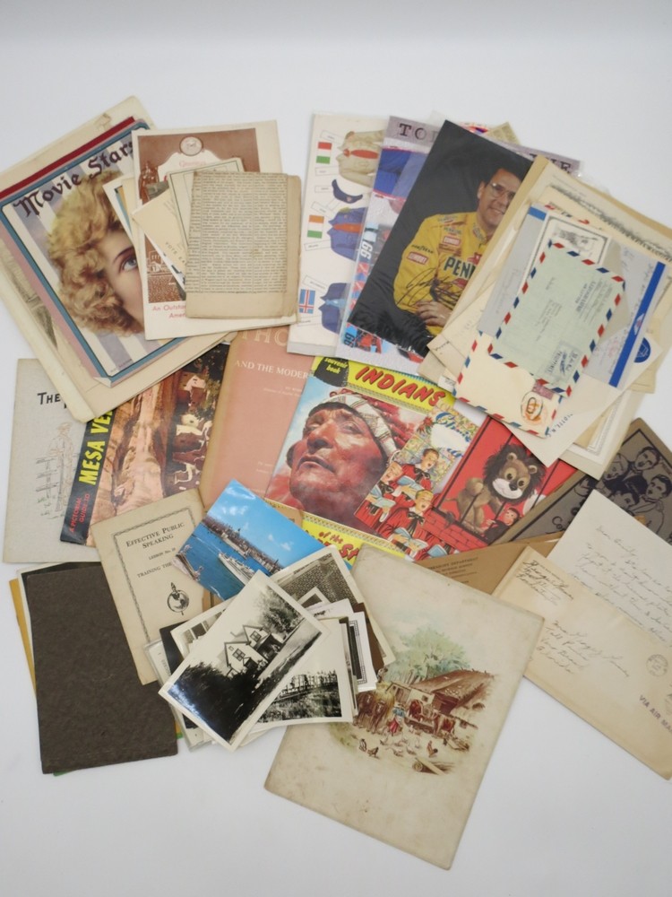 BIG VINTAGE & ANTIQUE PHOTO, PAPER, EPHEMERA, DOCUMENTS, LETTERS COLLECTION