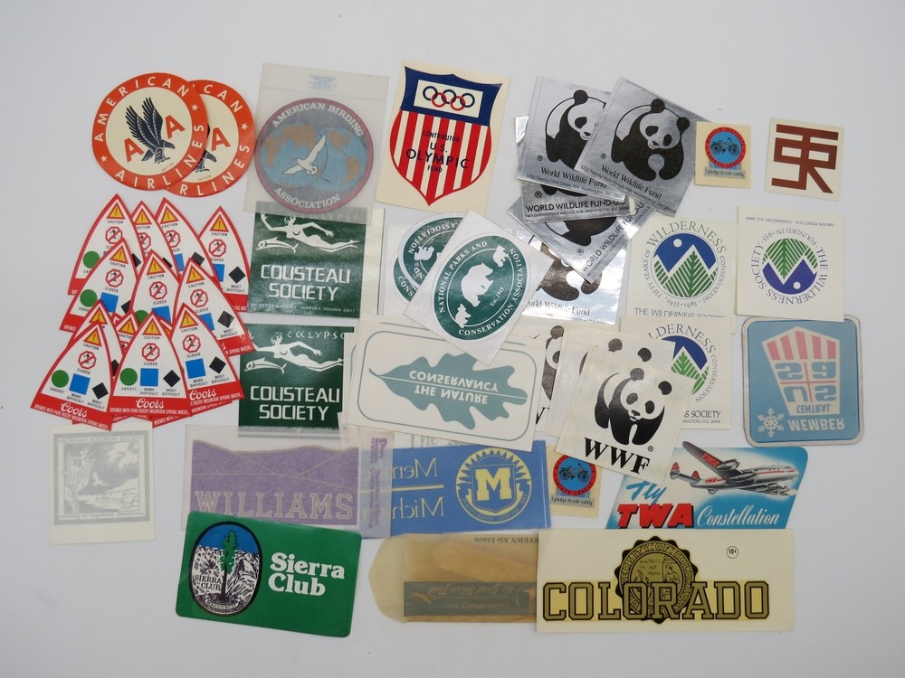 VINTAGE ADVERTISING STICKERS COLLECTION