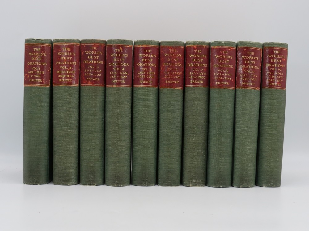 THE WORLD'S BEST ORATIONS (COMPLETE 10 VOLUME SET)