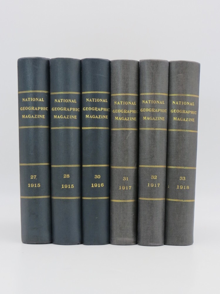 NATIONAL GEOGRAPHIC MAGAZINE 1915 TO 1918 (6 VOLUMES)