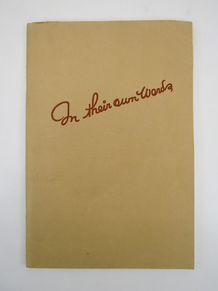 IN THEIR OWN WORDS (FEDERAL SCHOOL OF COMMERCIAL DESIGNING)