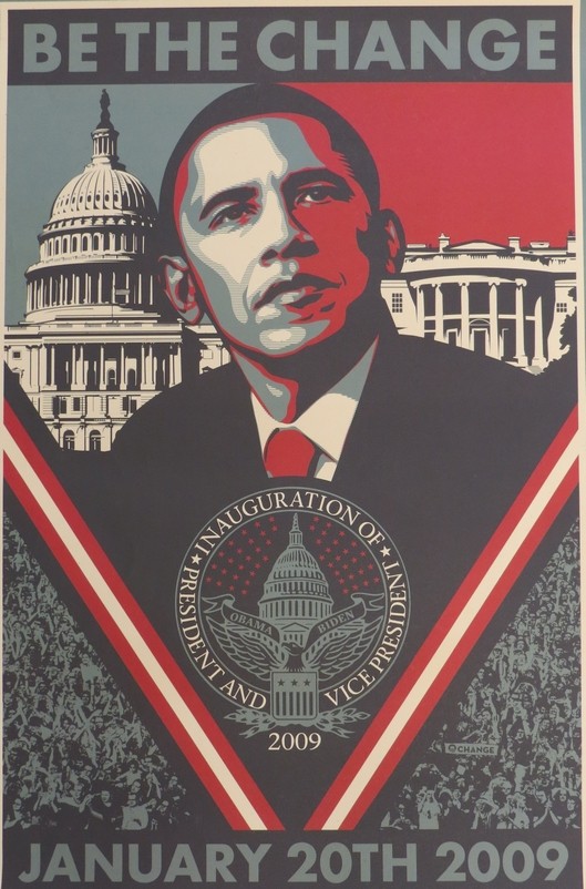 BARACK OBAMA INAUGURATION SHEPARD FAIRY 
