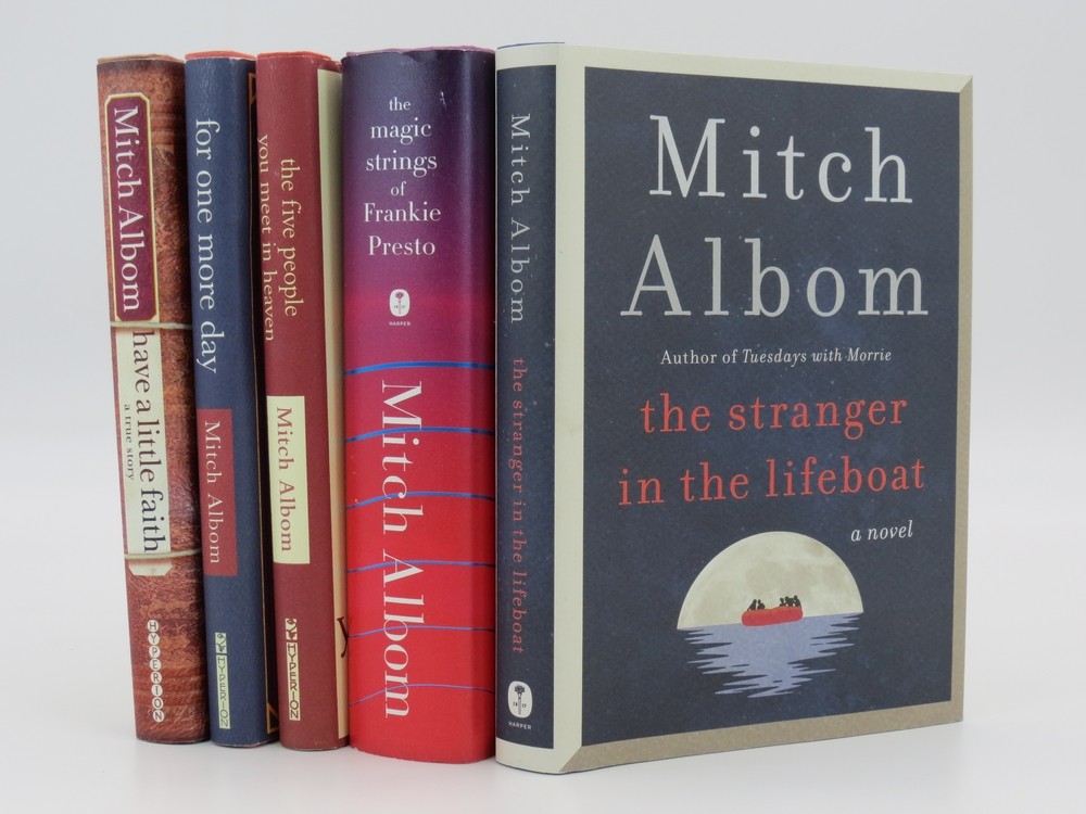 4 TITLES SIGNED BY AUTHOR PLUS 5TH UNSIGNED BOOK The Five People You Meet in Heaven; for One More Day; the Magic Strings of Frankie Presto; Have a Little Faith