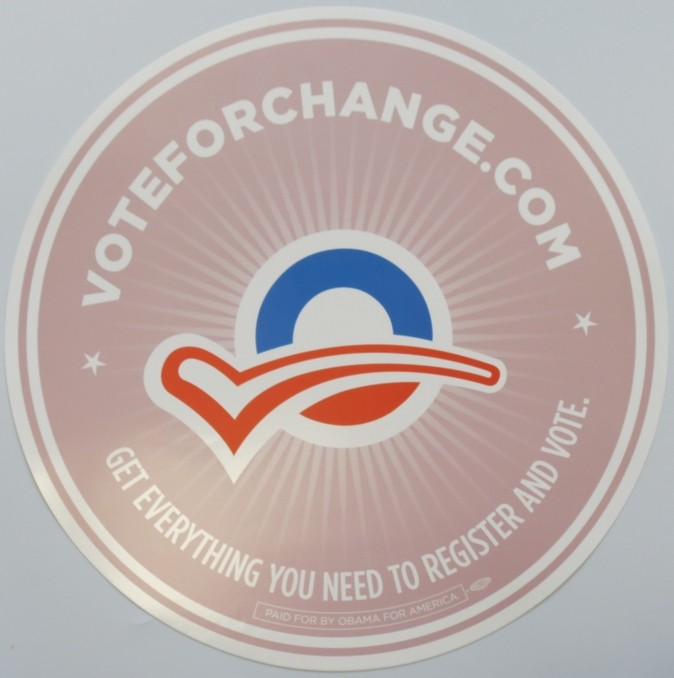 BARACK OBAMA VOTE FOR CHANGE 12.75