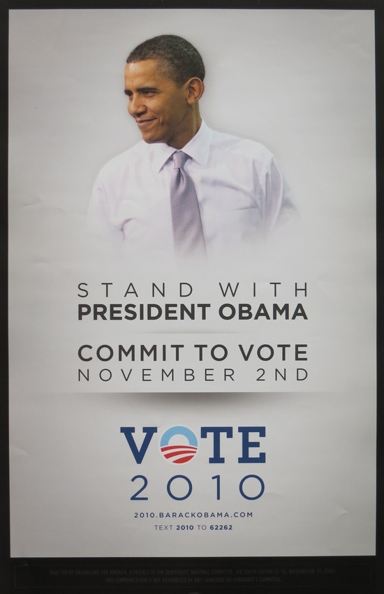 PRESIDENT BARACK OBAMA COMMIT TO VOTE 2010 SIGN POSTER 17
