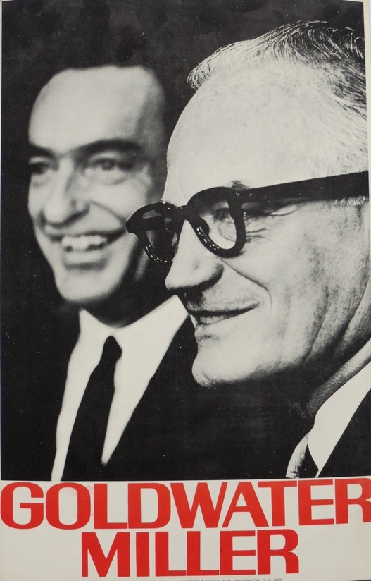 BARRY GOLDWATER & WILLIAM MILLER PRESIDENTIAL CAMPAIGN 1964 SIGN POSTER 17
