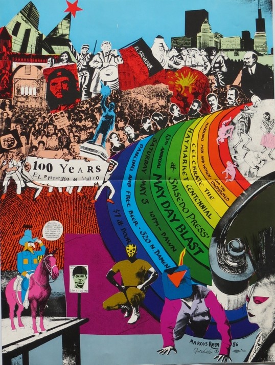 MARCOS RAYA 1986 HAYMARKET CENTENNIAL MAY DAY BLAST POSTER 17