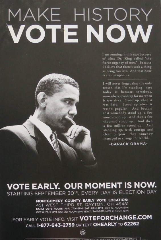 BARACK OBAMA PRESIDENTIAL CAMPAIGN MAKE HISTORY 2008 SIGN POSTER 18