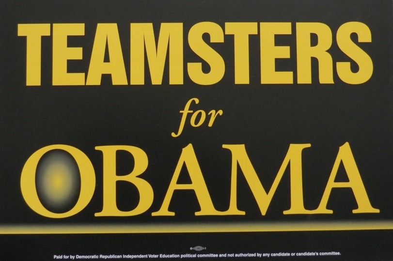 TEAMSTERS FOR BARACK OBAMA 2008 PRESIDENTIAL CAMPAIGN SIGN POSTER 18