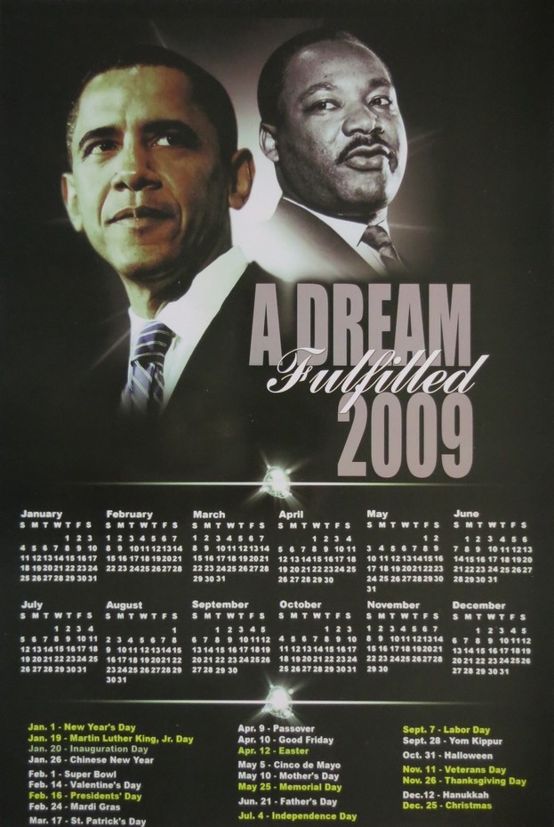 RARE BARACK OBAMA 2009 A DREAM FULFILLED MARTIN LUTHER KING JR. SIGN POSTER 18