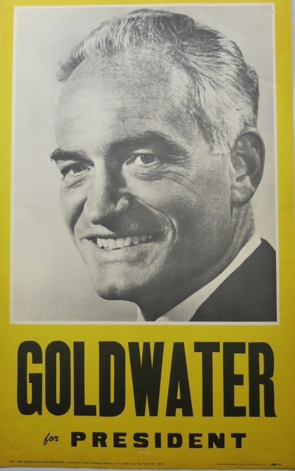 BARRY GOLDWATER FOR PRESIDENT CAMPAIGN SIGN POSTER 22