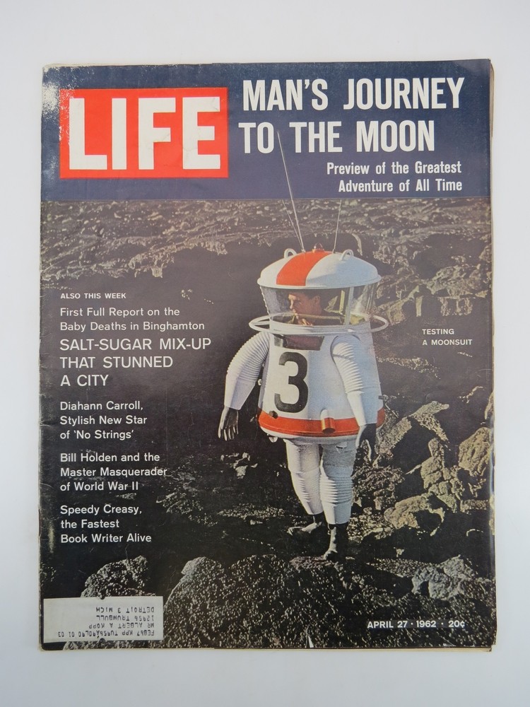 LIFE MAGAZINE - APRIL 27, 1962 (MAN'S JOURNEY TO THE MOON - MOONSUIT)