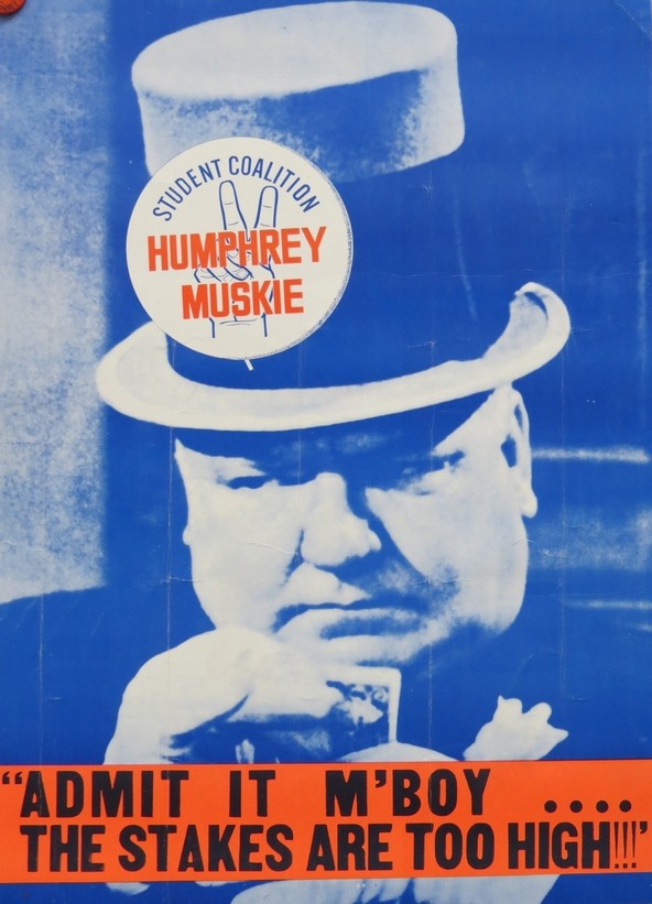 1968 HUBERT HUMPHREY & EDMUND MUSKIE PRESIDENTIAL CAMPAIGN POSTER 28