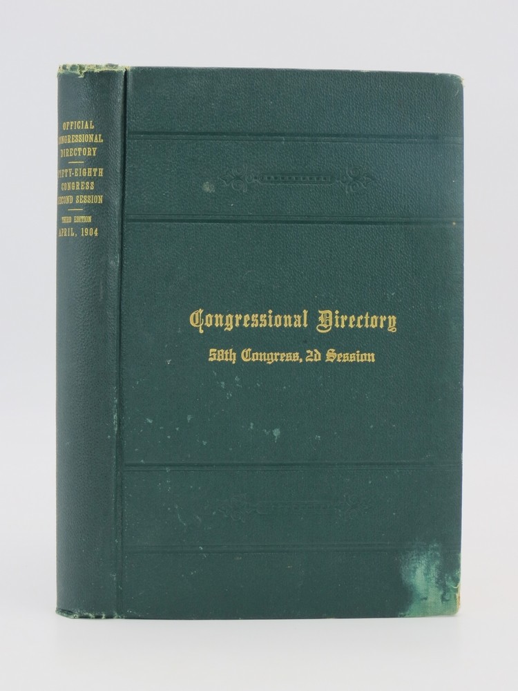 OFFICIAL CONGRESSIONAL DIRECTORY (FIFTY-EIGHTH CONGRESS; SECOND SESSION DEC. 7, 1903) For the Use of the United States Congress.