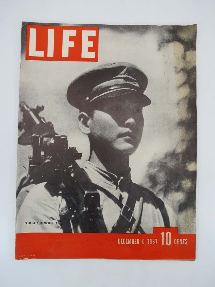 LIFE MAGAZINE, DECEMBER 6, 1937 (FATALIST WITH MACHINE GUN)