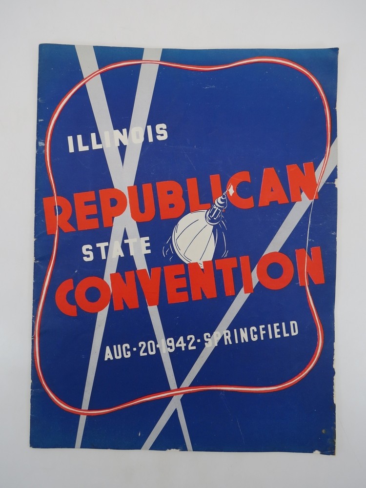 ILLINOIS STATE REPUBLICAN CONVENTION PROGRAM AUGUST 20, 1942, SPRINGIELD