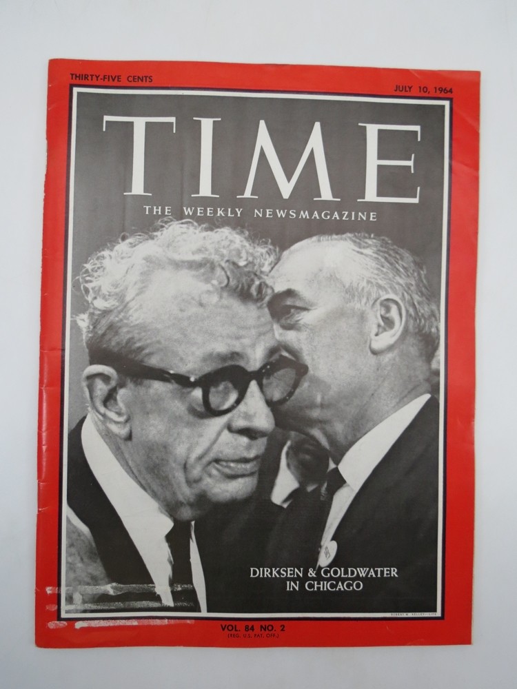 TIME MAGAZINE JULY 10, 1964 (DIRKSEN & GOLDWATER IN CHICAGO)