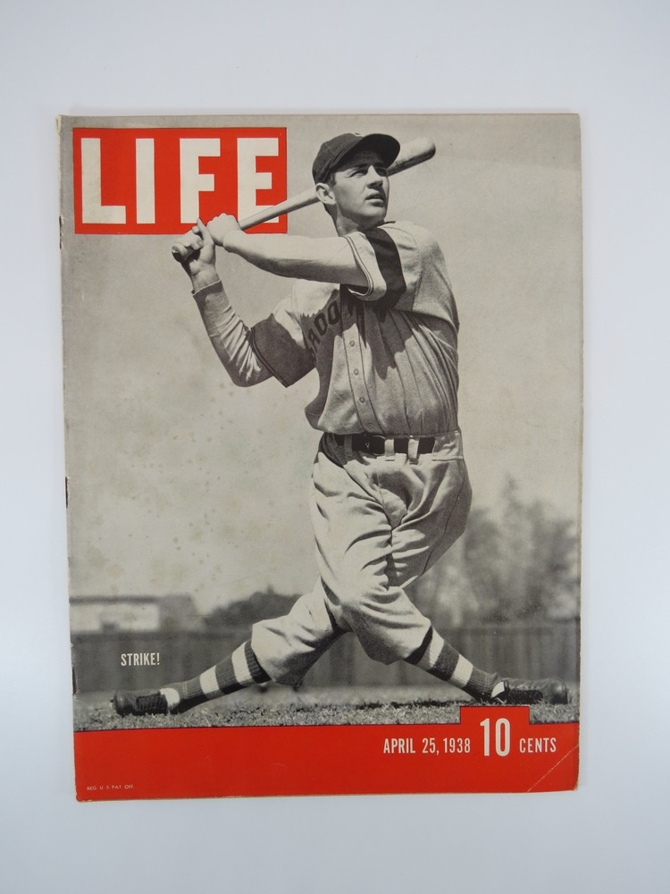 LIFE MAGAZINE, APRIL 25, 1938 (STRIKE! BASEBALL COVER)