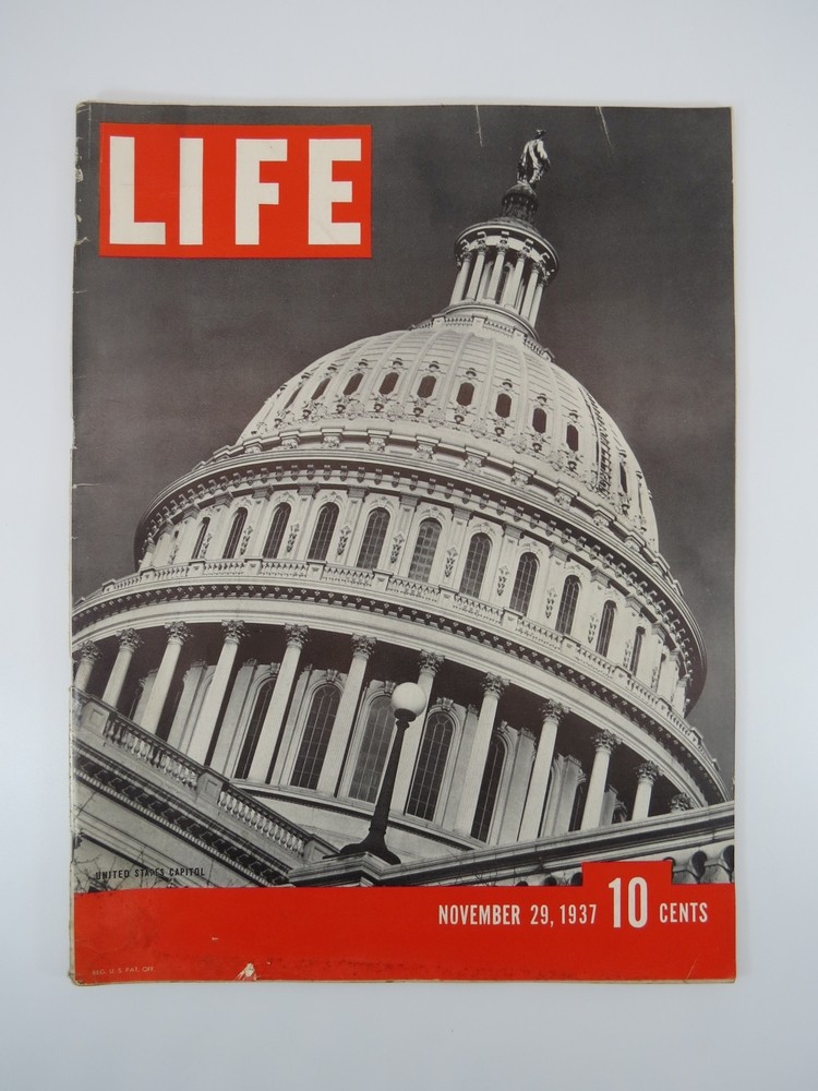 LIFE MAGAZINE NOVEMBER 29, 1937 (UNITED STATES CAPITOL COVER)
