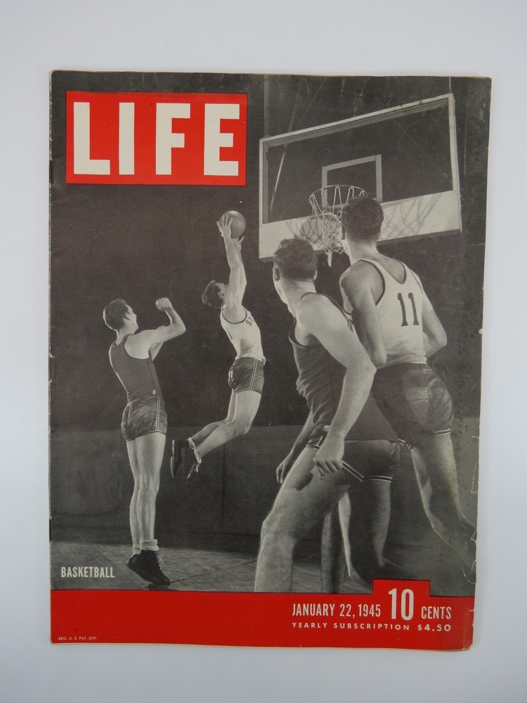 LIFE MAGAZINE JANUARY 22, 1945 (BASKETBALL COVER) ; Basketball