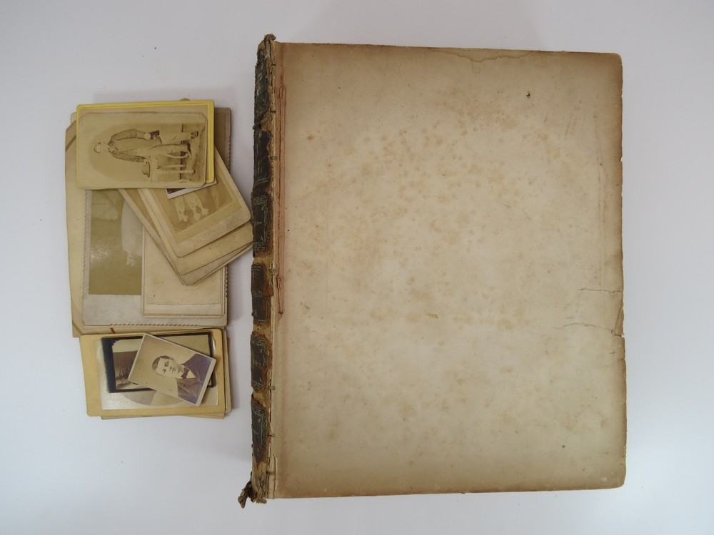 THE HOLY BIBLE (WITH HAMILTON AND MARKLE FAMILY BIRTHS, DEATHS, PLUS TIN TYPES & ALBUMEN PHOTOS) ; Containing the Old and New Testaments