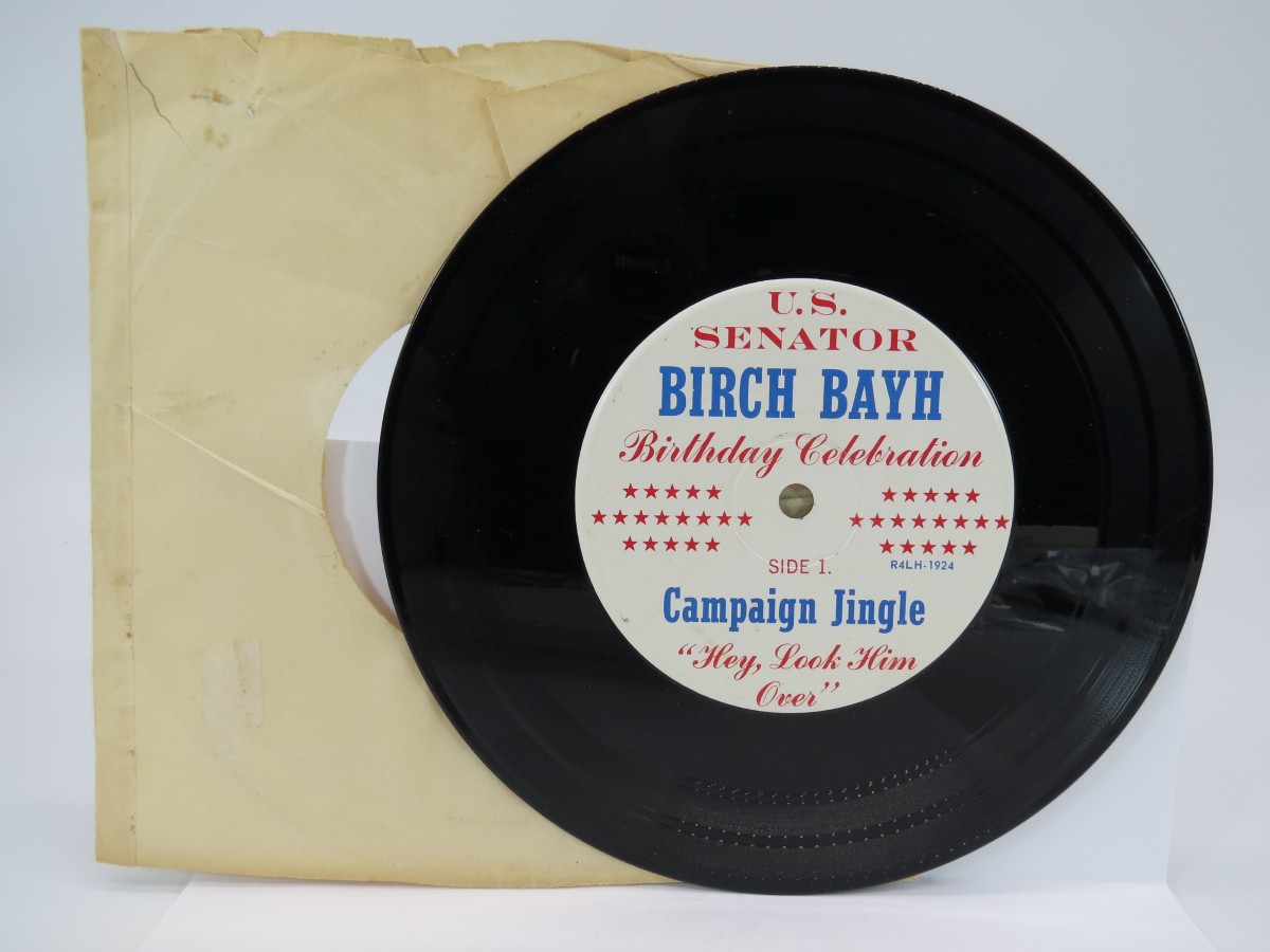 BIRCH BAYH FOR SENATOR 1964 BIRTHDAY & CAMPAIGN JINGLE 45 RECORD