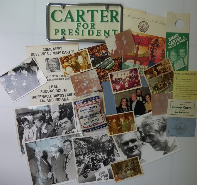 JIMMY CARTER 24 PIECE PRESIDENTIAL CAMPAIGN EPHEMERA & MEMORABILIA COLLECTION