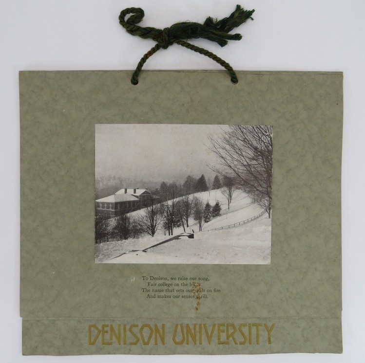 RARE VINTAGE DENISON UNIVERSITY PHOTOS & POEM HANGER