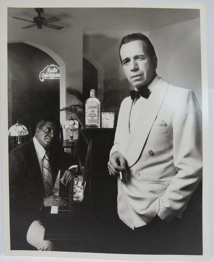 RARE HUMPHREY BOGART 1982 GORDON'S GIN AD PHOTOGRAPH