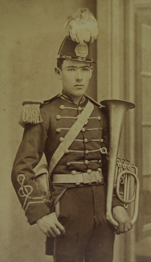CIVIL WAR ERA BANDSMAN CDV PHOTO INDIANA MARKLE OR HAMILTON FAMILY