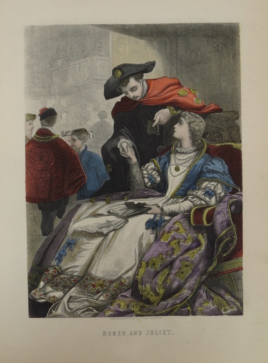 1888 ROMEO & JULIET COLOR STEEL PLATE ENGRAVING