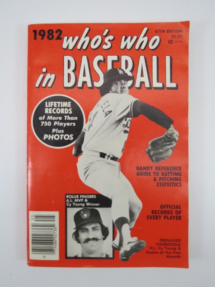 WHO'S WHO IN BASEBALL 1982; Official Lifetime Records of Major League Players