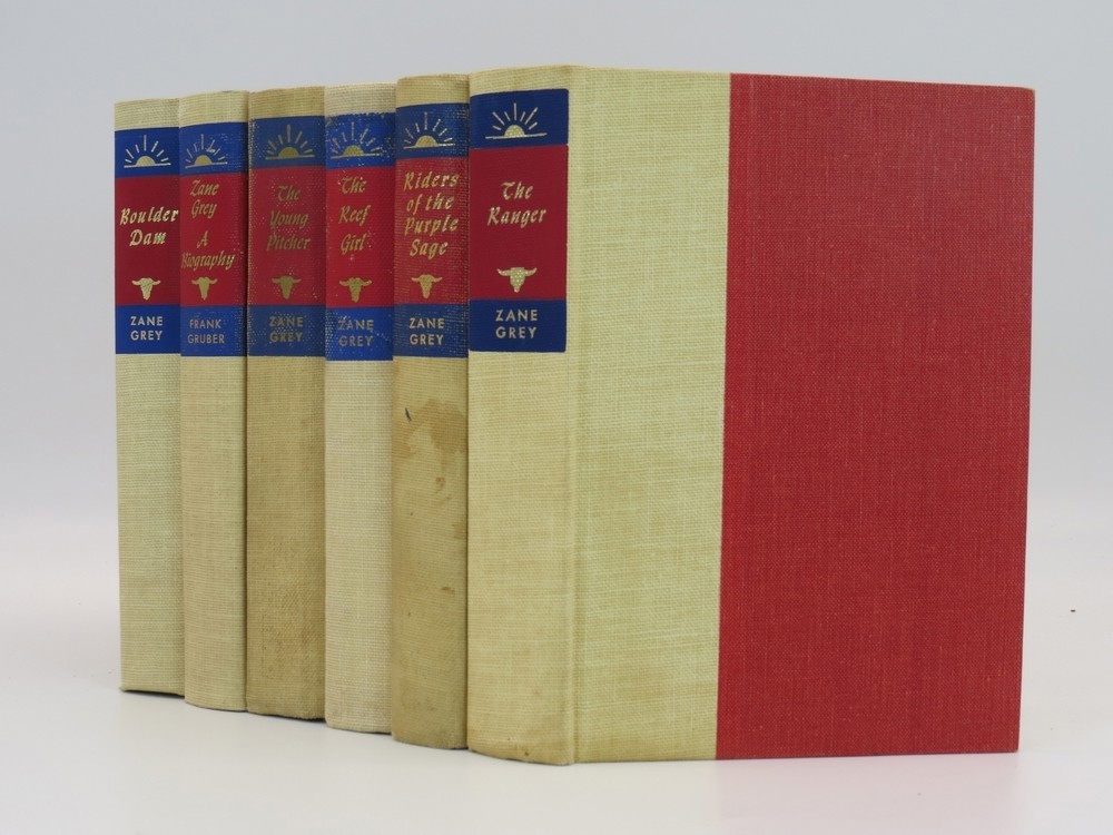 BOULDER DAM, A BIOGRAPHY, THE RANGER, RIDERS OF THE PURPLE SAGE, THE REEF GIRL, THE YOUNG PITCHER (6 VOLUMES)