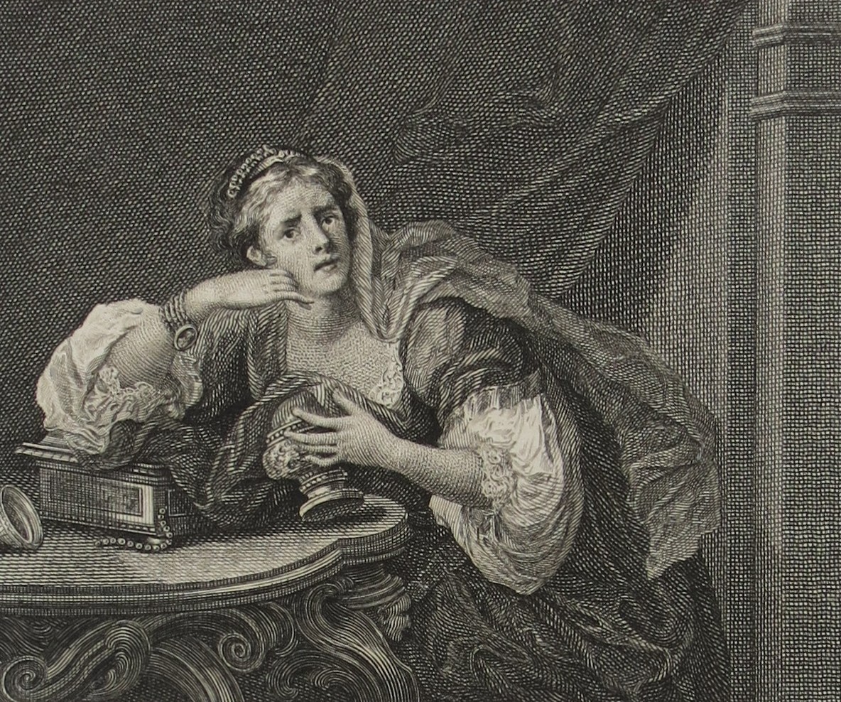 WILLIAM HOGARTH ANTIQUE 1791 COPPER PLATE ENGRAVING SIGISMUNDA