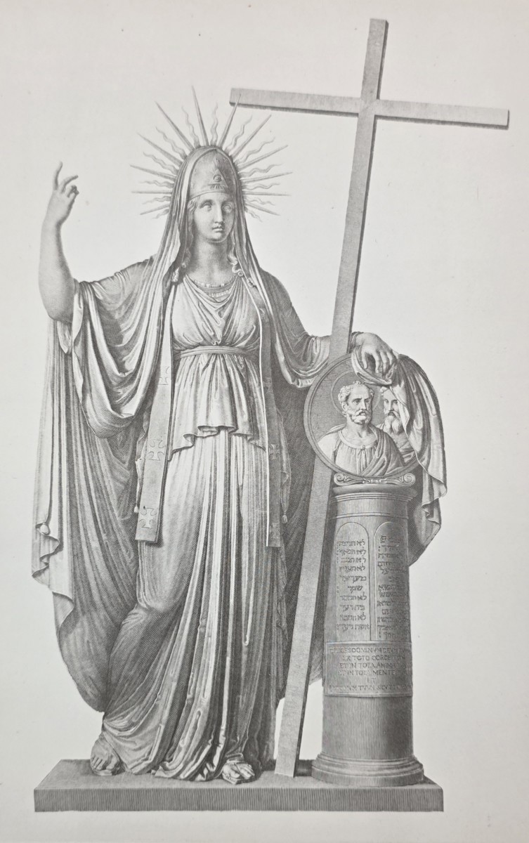 ANTIQUE ANTONIO CANOVA PRINT THE CATHOLIC RELIGION SCULPTURE NEOCLASSICAL