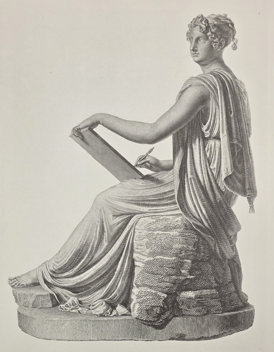 ANTIQUE ANTONIO CANOVA PRINT PRINCESS LEOPOLDINA ESTERHAZY SCULPTURE NEOCLASSICAL