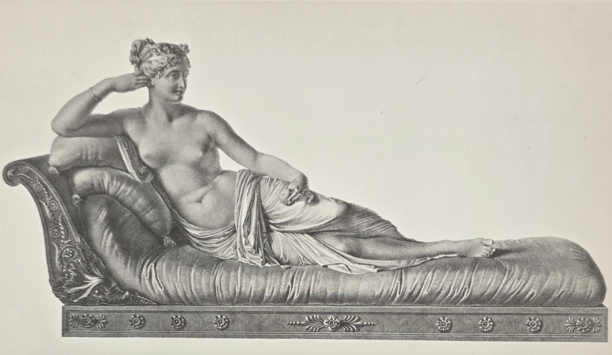 ANTIQUE ANTONIO CANOVA PRINT VENUS VICTORIOUS GREEK GODDESS SCULPTURE NEOCLASSICAL