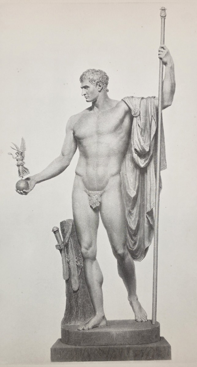 ANTIQUE ANTONIO CANOVA PRINT NAPOLEON BONAPARTE SCULPTURE NEOCLASSICAL