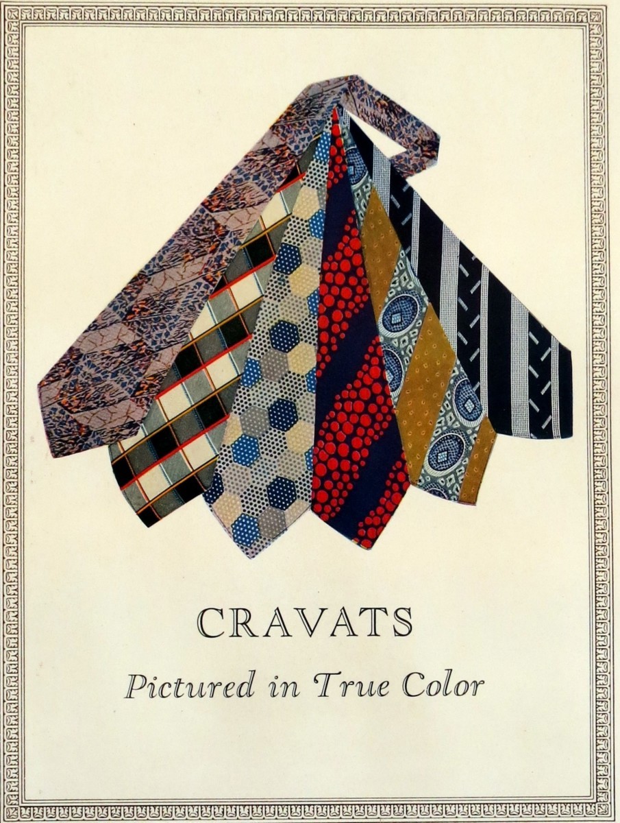 VINTAGE 1927 CRAVATS TIES AD PRINT