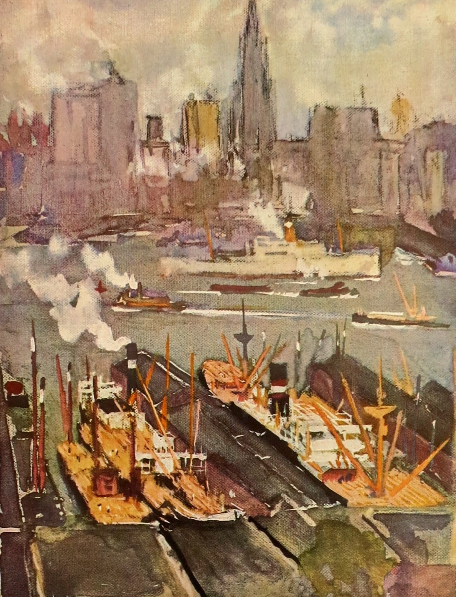 VINTAGE 1927 THE GLORY OF NEW YORK BY JOSEPH PENNELL PRINT
