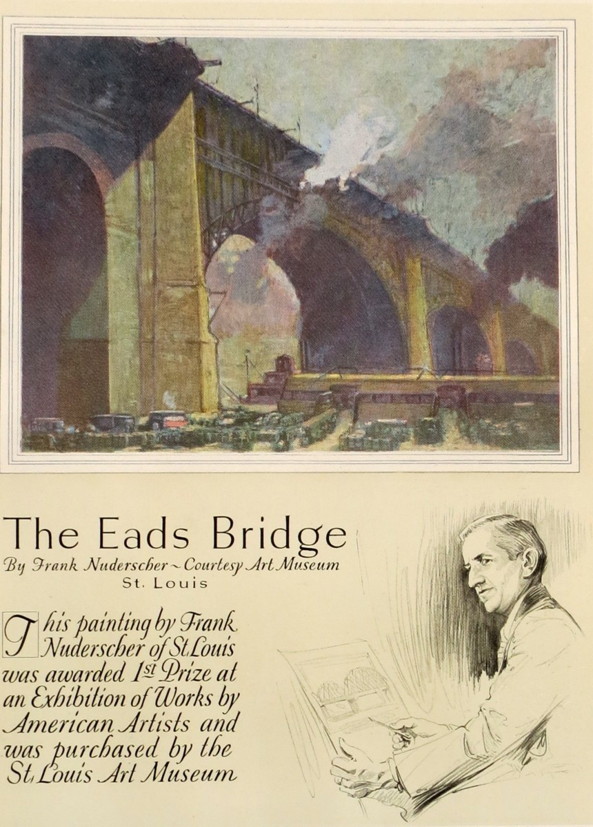 VINTAGE 1927 THE EADS BRIDGE ST. LOUIS BY FRANK NUDERSCHER PRINT
