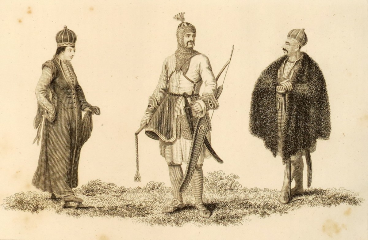ANTIQUE 1811 CIRCASSIANS PRINCESS, PRINCE OR USDEN, & ORDINARY CLASS COPPER PLATE ENGRAVING