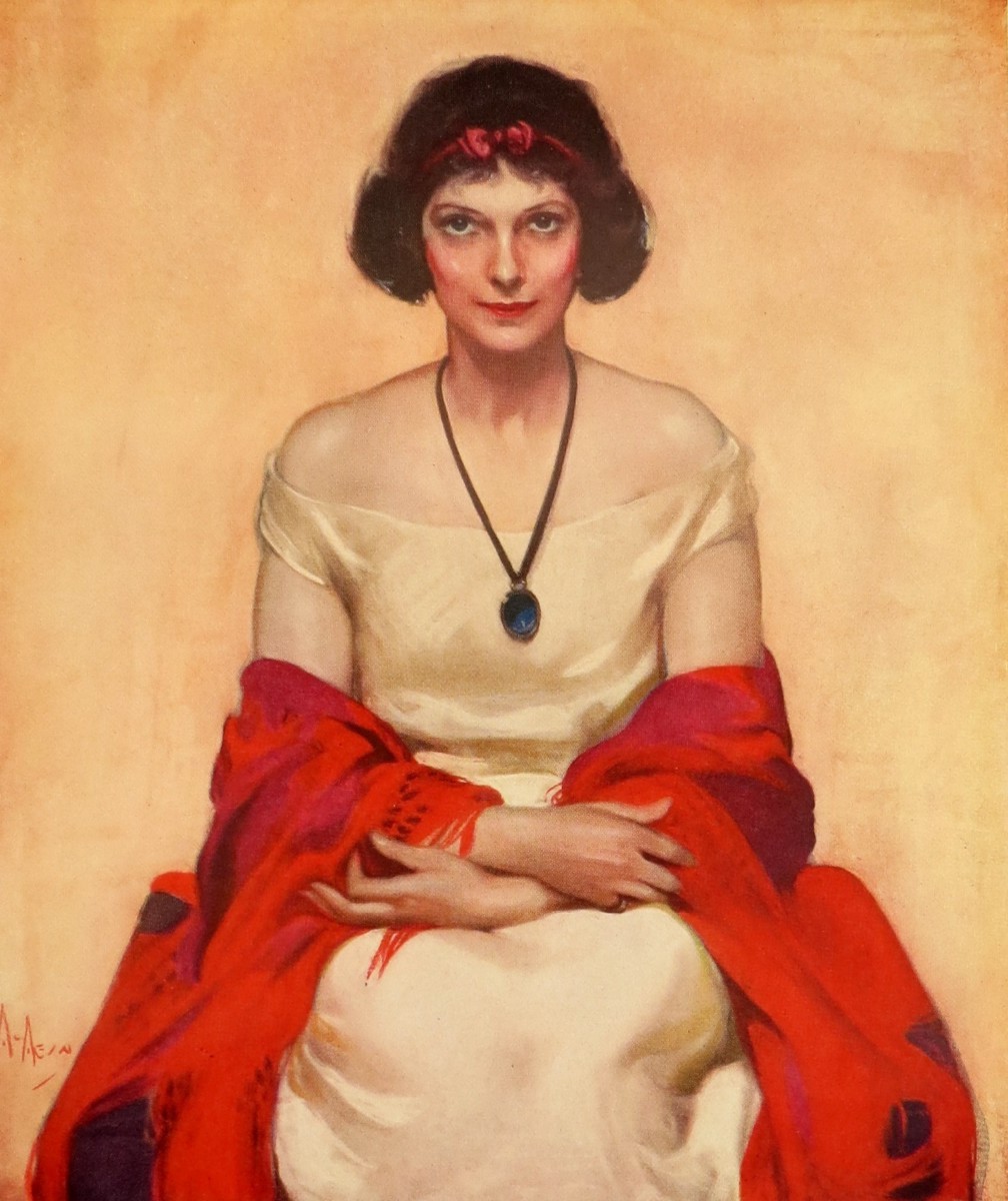 RARE NEYSA MCMEIN LOVELY YOUNG LADY 1920S PRINT