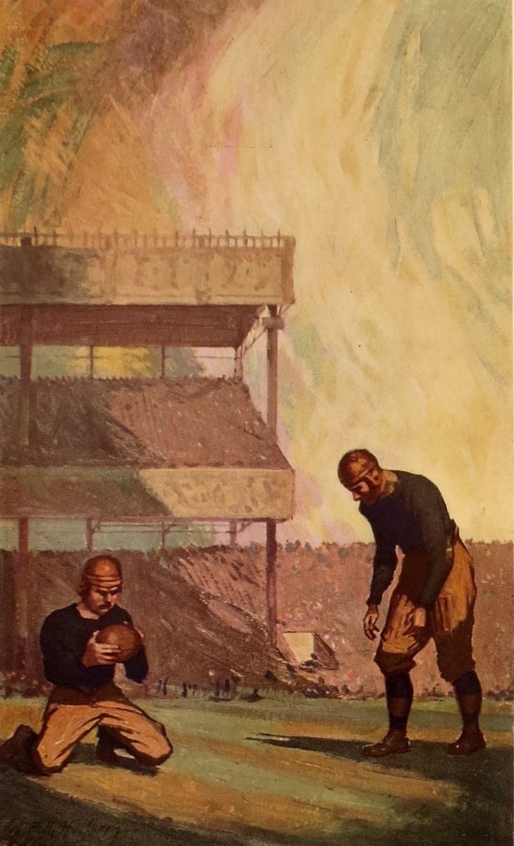 1920S U.S. NAVY FOOTBALL PRINT BY E. R. KULLBERG