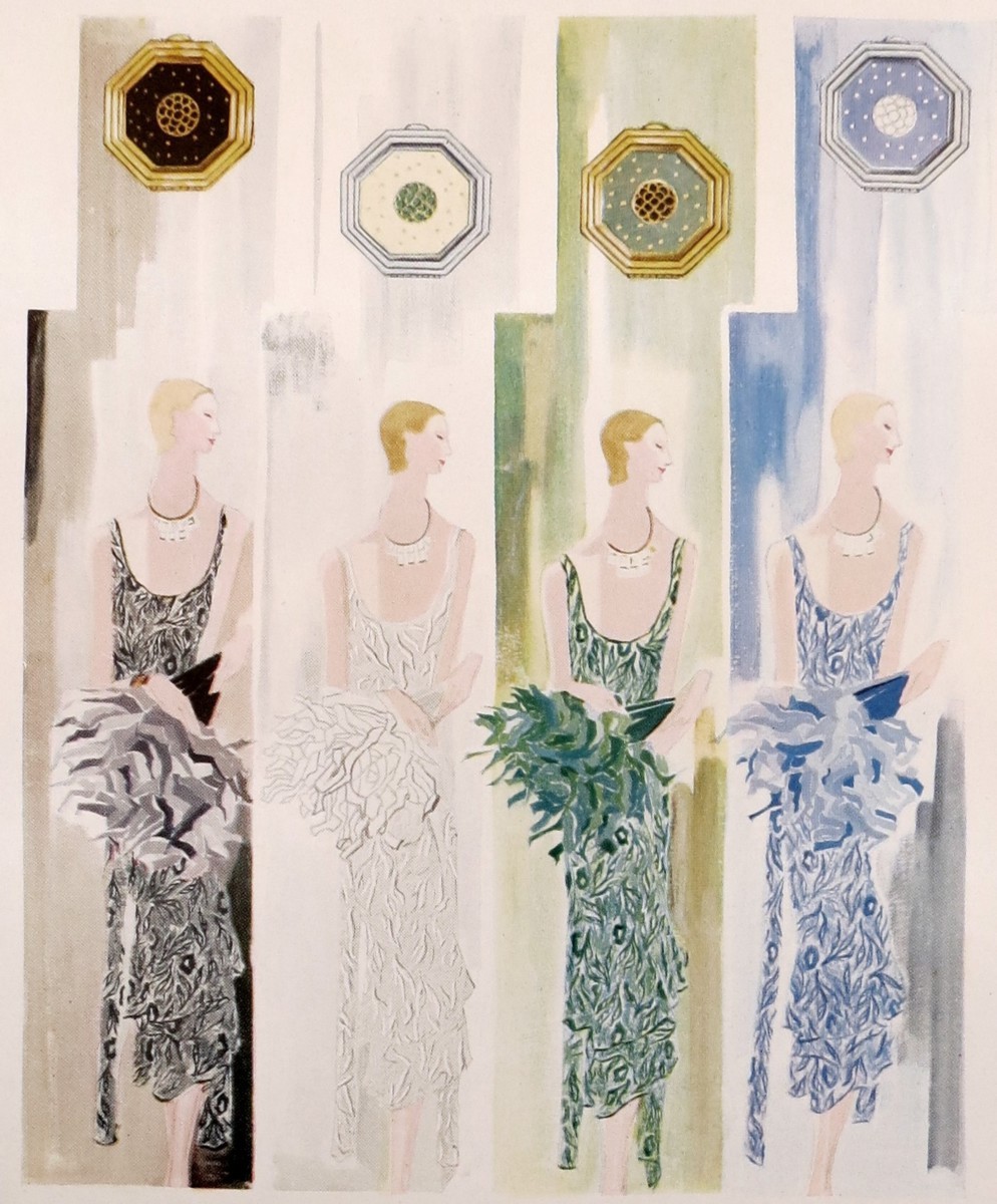 1930 ART DECO LADIES FASHION PRINT BY CELESTE JACKSON FOR RICHARD HUDNUT 'LE DEBUT'
