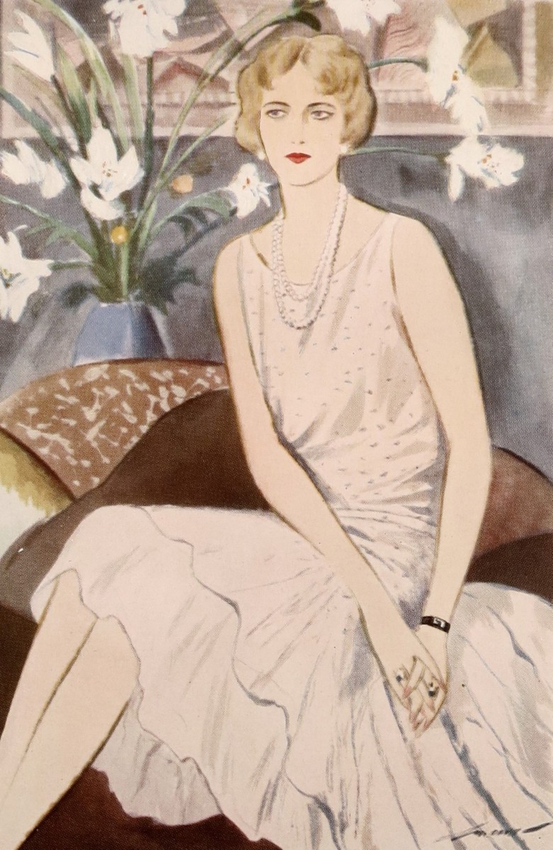 1930 ART DECO WOMAN PRINT FOR ELGIN WATCHES BY FLOYD DAVIS