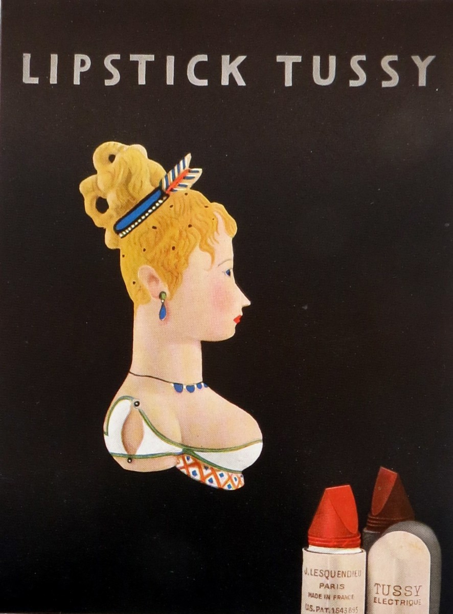 1930 LIPSTICK TUSSY AD PRINT BY LESTER GABA