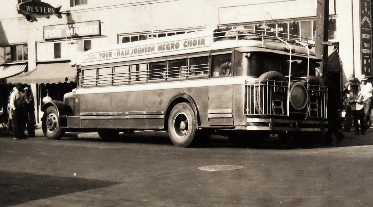 HALL JOHNSON NEGRO CHOIR TOUR BUS ORIGINAL 1950S PHOTO BLACK AFRICAN AMERICAN