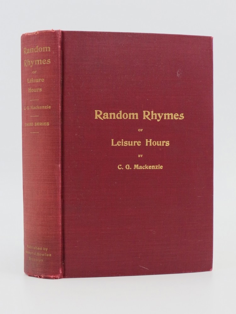 RANDOM RHYMES OF LEISURE HOURS; (Third Series)