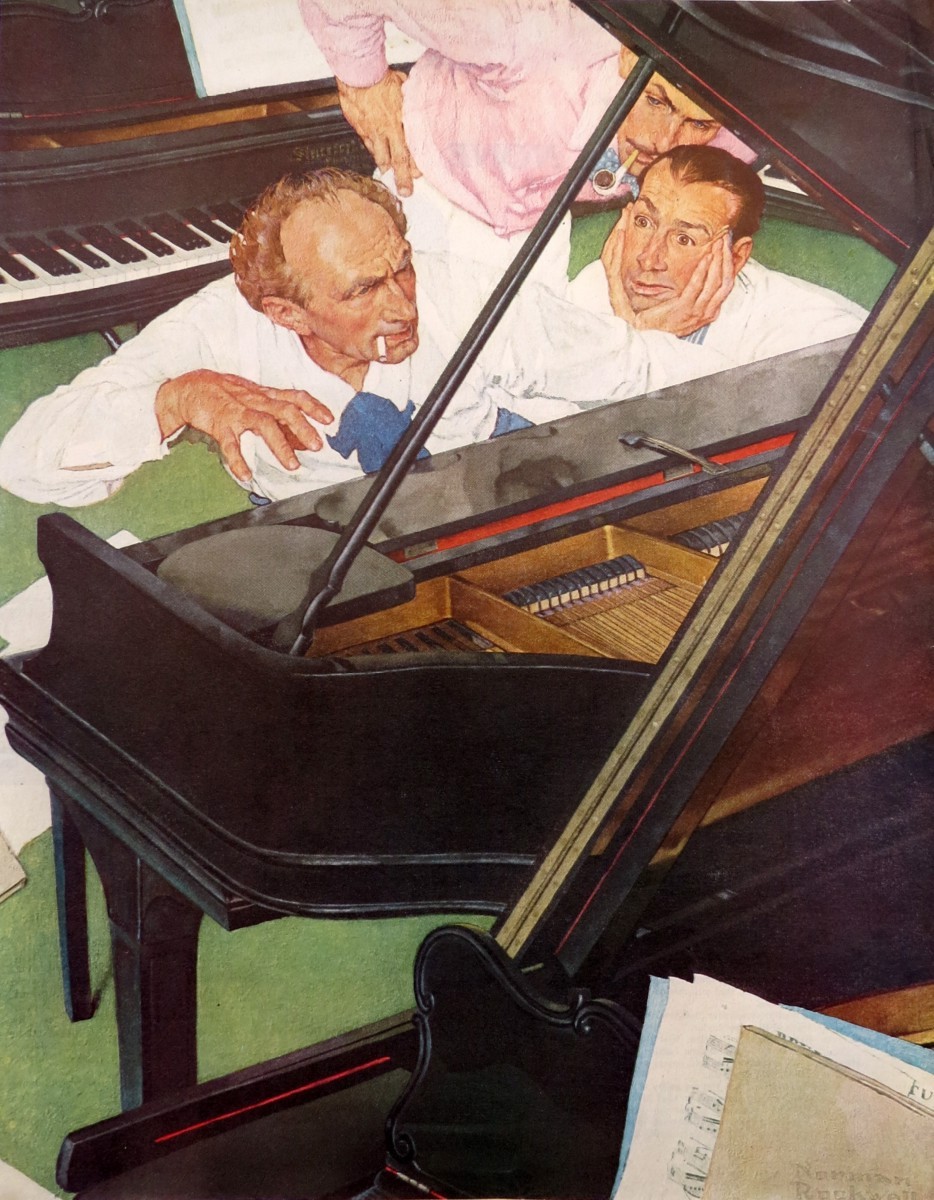 ORIGINAL 1939 NORMAN ROCKWELL JEFF RALEIGH'S PIANO SOLO MAGAZINE PRINT
